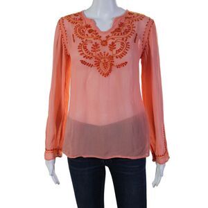 Nolita Women's Round Neck Long Sleeves Sequin Blouse Carol Size S